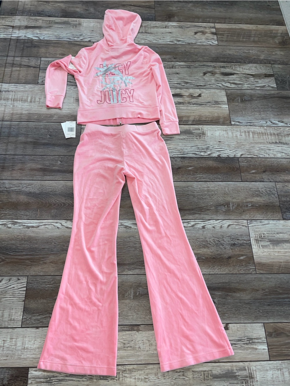 Juicy Couture Flamingo Track Suit Tracksuit Velour Set Women X-small - Picture 10 of 10
